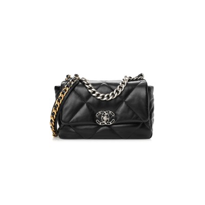 CHANEL MASTER LAMBSKIN QUILTED MEDIUM 19 FLAP AS1160 (26*16*9cm)
